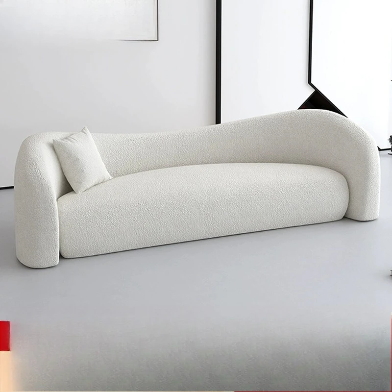 

Simple modern fabric special-shaped sofa living room clothing store beauty salon reception leisure furniture curved sofa
