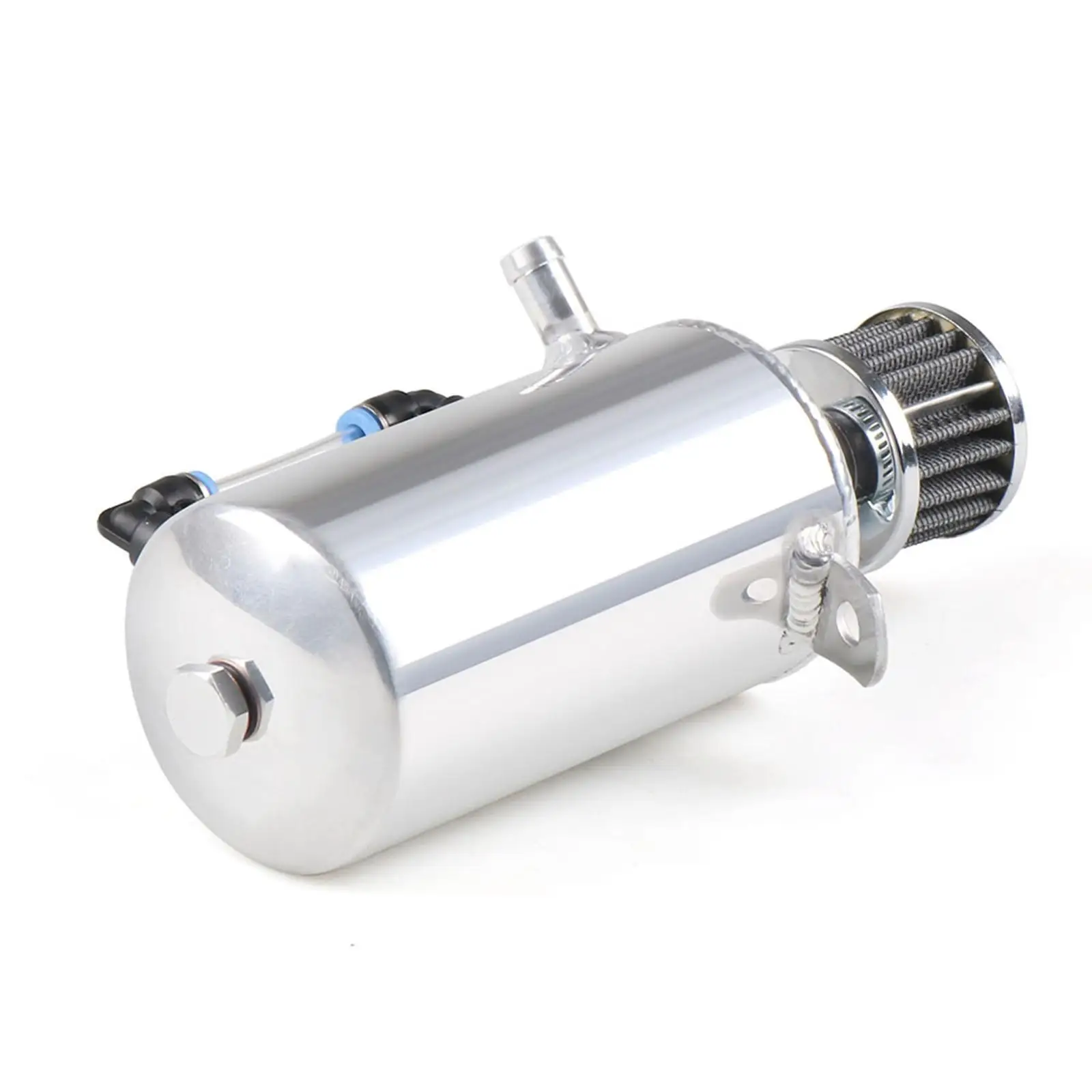 Car Truck Universal Oil Catch Tank Can Baffled Aluminum Alloy 0.5L Reservoir with Drain Valve for Engine Maintenance