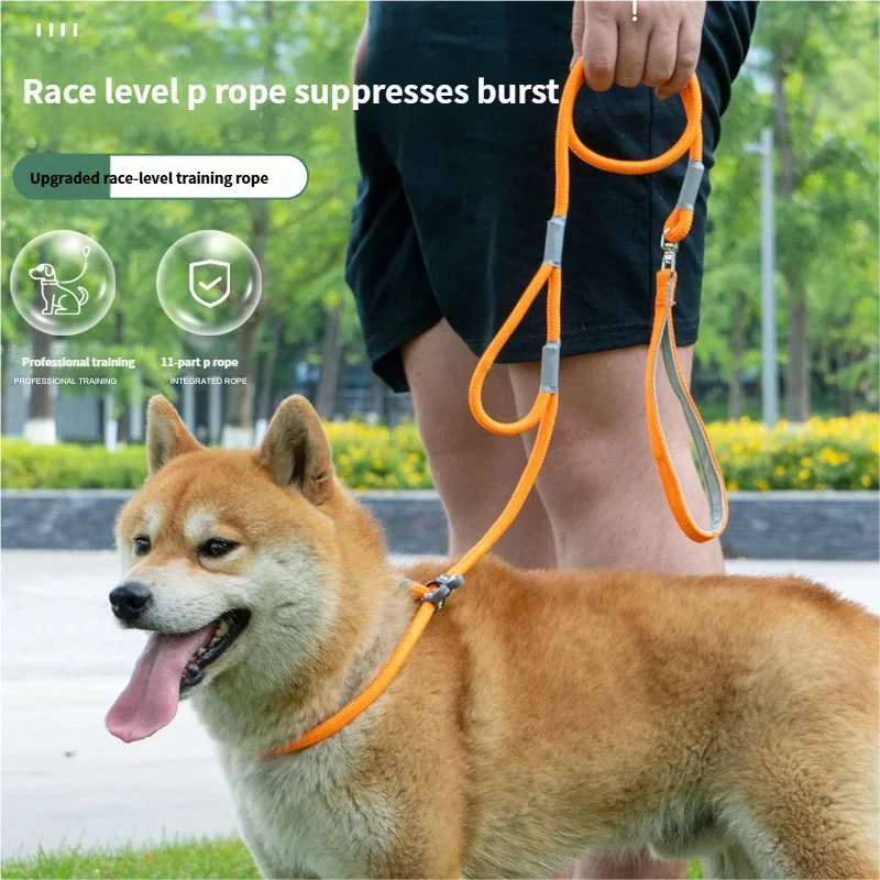Dog Leash Anti-Pull No Choke Dog Walking Helper P Chain Extensible, Durable Pet Accessory for Easy Walks & Training