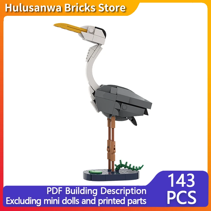

Creators Animal Series Model MOC Building Bricks Grey Heron Modular Technology Gifts Holiday Assemble Children Toys Suit