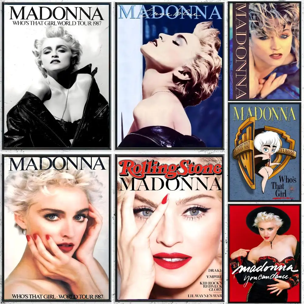 Famous singer M-Madonna C-Ciccone Poster Perfect Sticker Self Adhesive for Office Home Theater Wall Art Decor Fancy Gift