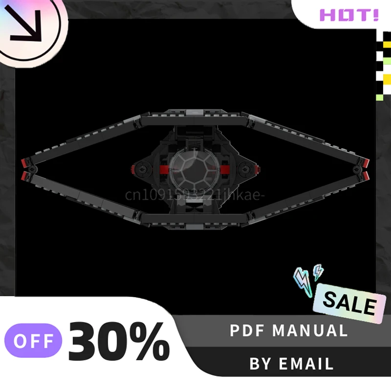 [744 peças] conjunto de blocos de construção criativos moc novo starfighter personalizado haste brinquedos educativos kit de modelo de construção presentes de aniversário