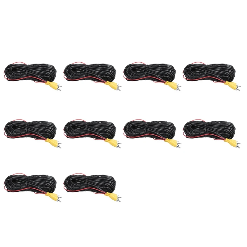 

10X Reverse Rear View Parking Camera Video RCA Extension Cable Car Wire, 10 M