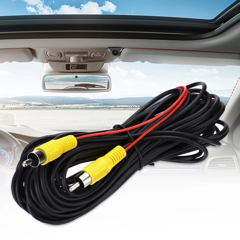 32ft Car Rca Extension Video Cable Rear View Backup Camera Line For Driving Recorder Navigation Monitor