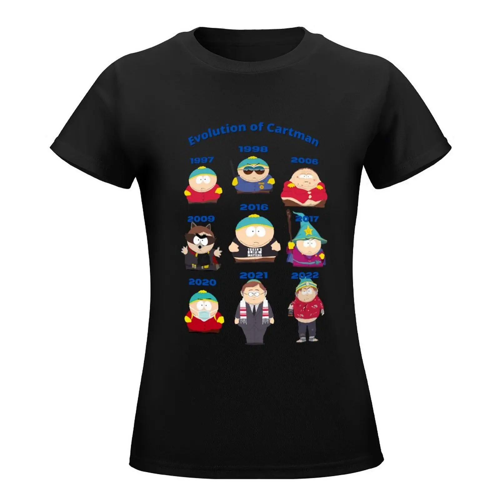 Evolution of Cartman T-Shirt tops kawaii clothes lady clothes summer top t-shirt dress for Women plus size