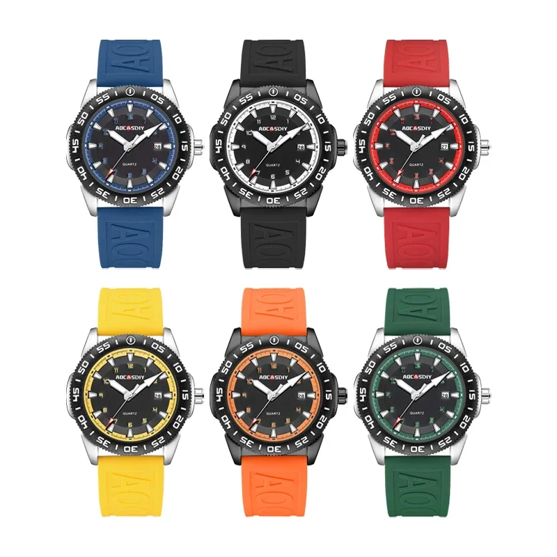 High Quality Men Clock Watch For Men Luxury Waterproof Wrist Watches Endurance Watch Chronograph Calendar Luminous Wristwatch