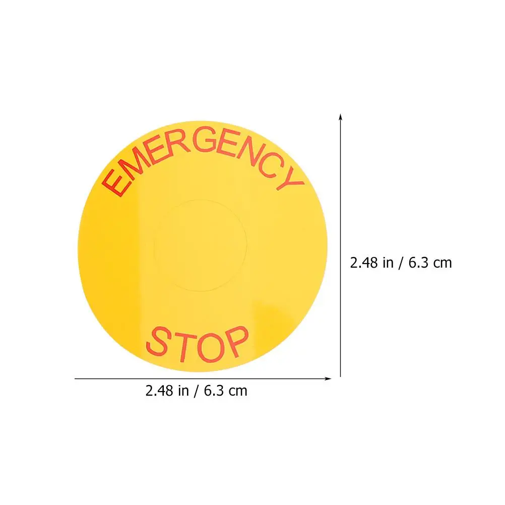 10 Pcs Label Emergency Stop Sign Staff Stickers Maintenance Pvc Replacement Equipment