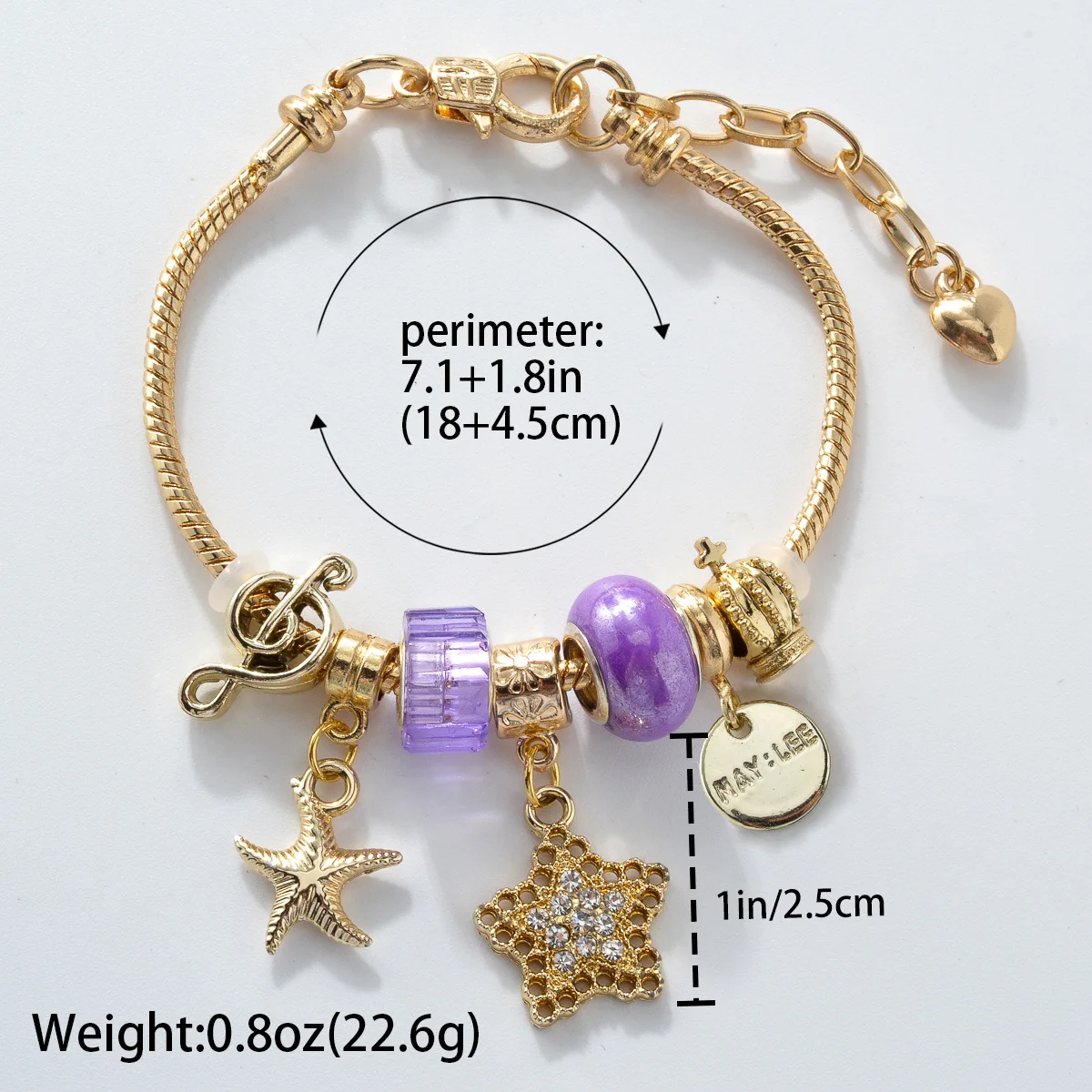 Cute Pandora Bracelet Stainless Steel Gold Color Bracelet On Hand Four Leaf Clover Star Charms 2024 New DIY Jewelry Production