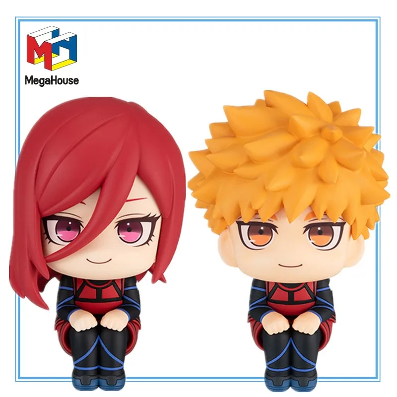 

In Stock Original Mega House Look Up BLUE LOCK Q Version Chigiri Hyoma Rensuke Kunigami Anime Character Desktop Decoration Toys