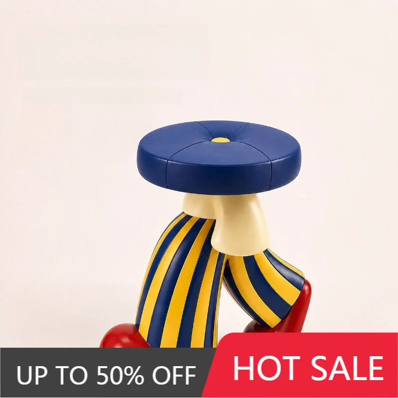 Creative Shoe Changing Stool Unique Funny Magic Clown Footrest Home Entry Door Aesthetic Decorative Art Stool Room Furniture