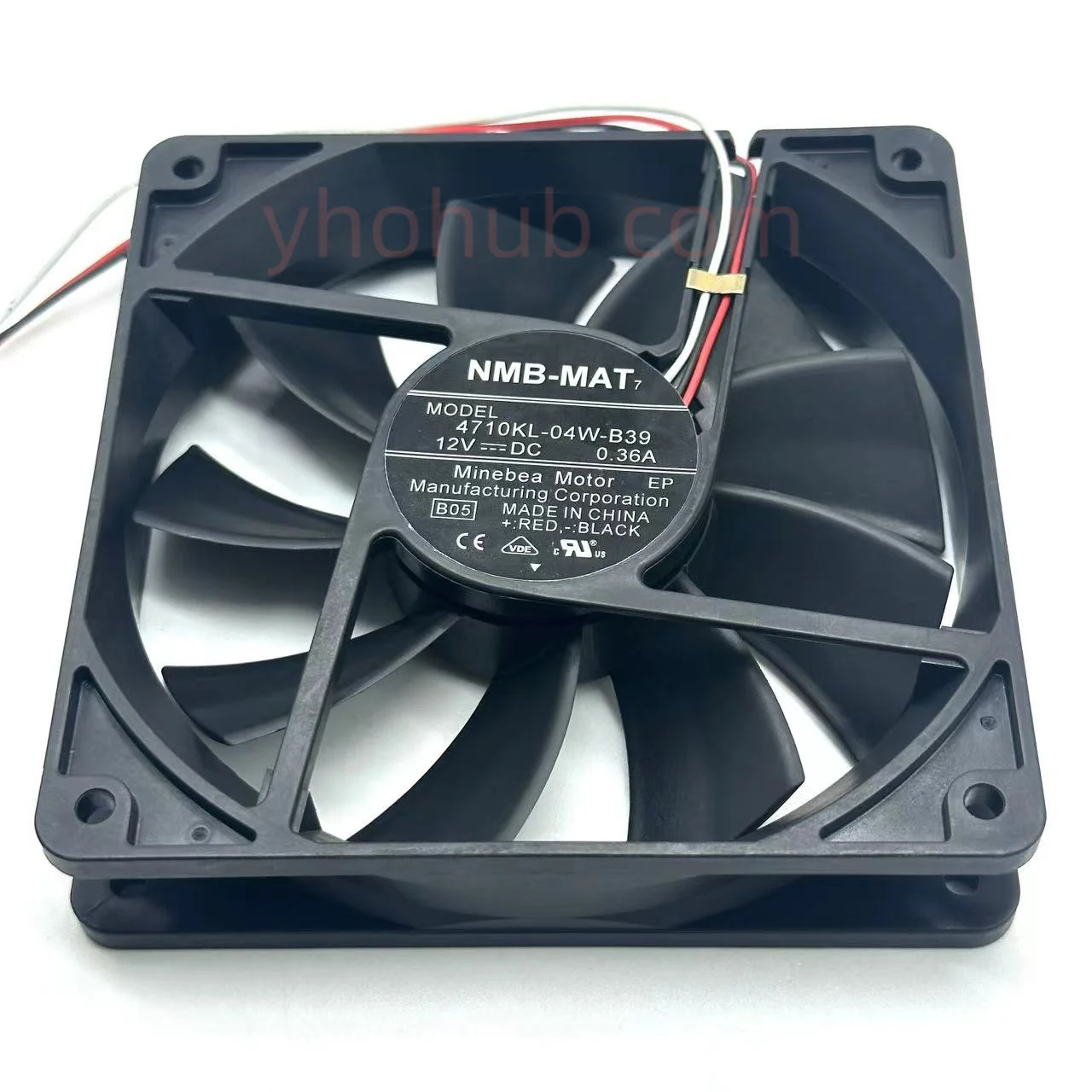 NMB-MAT 4710KL-04W-B39 BO5 DC 12V 0.36A 120x120x25mm Projector Fan