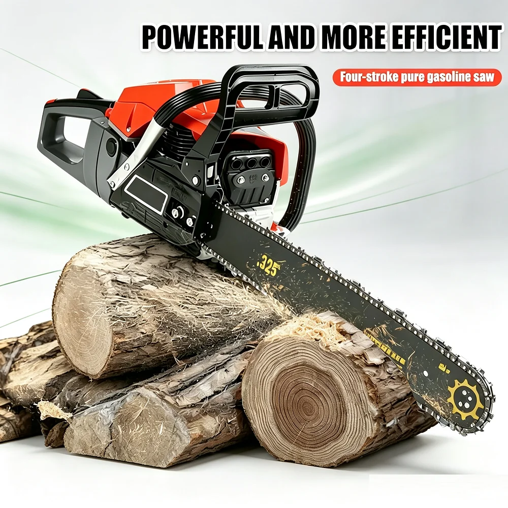 Hochleistungs-Benzin-Kettensäge mit 16800W, 4-Takt-Motor, Handgeführte Holzschneide- und Fällsäge für Forstwirtschaft und Brennholzschneiden