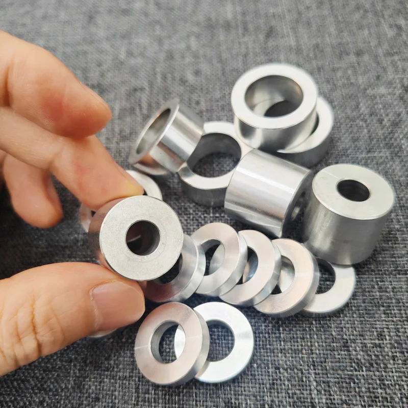 Aluminum Bushing Washer Gasket M3 M4 M5 M6 M8 M10 Round Hollow No Thread Thickened Elevated Flat Washer Aluminum Alloy Sleeve
