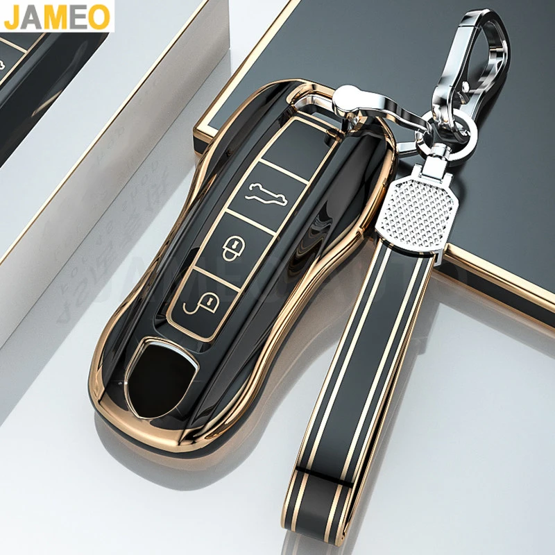 Funda Protectora de TPU para Llave de Auto Porsche Panamera Spyder Carrera Macan Cayman Cayenne 911 970 981 991, Accesorios para Llavero