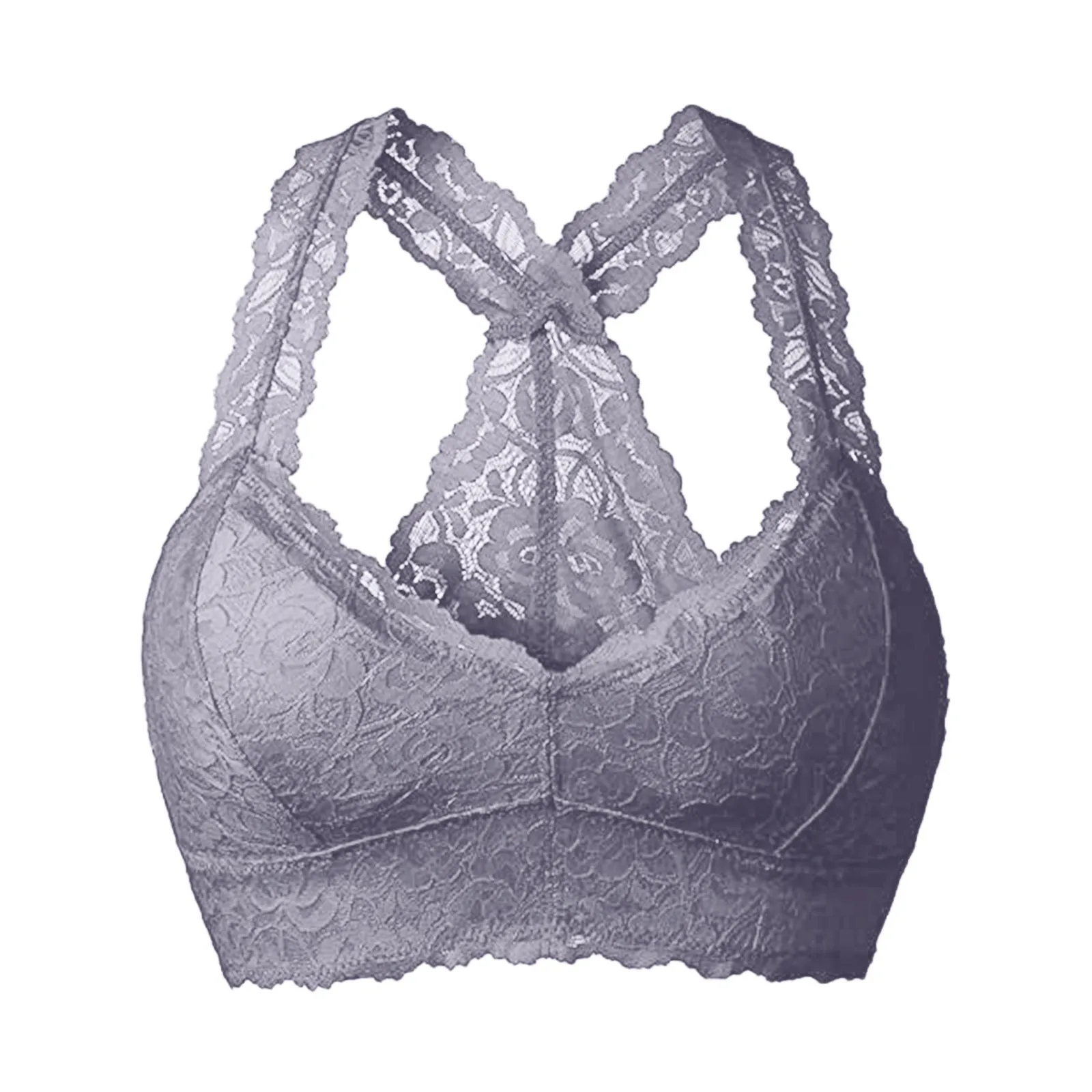 Sexy Lace Wire Free Bra Women oversized Vest Crop Top Beauty Back Pad Push Up Lingerie V Neck Sport Cami Underwear Tank Tops 3XL