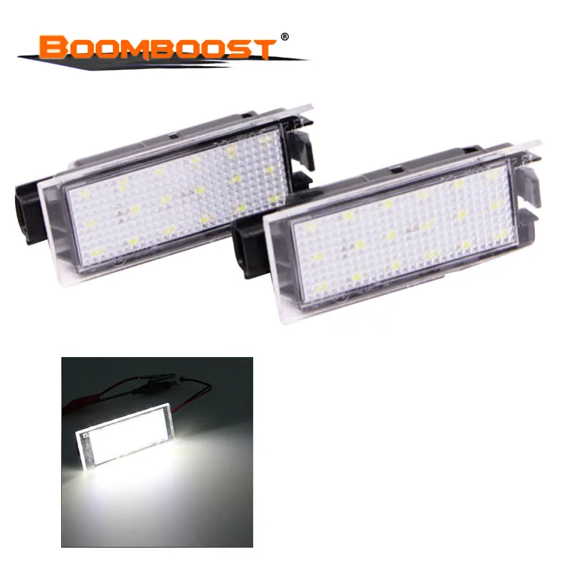 2pcs Car LED  Plate Light Direce Replacement Lamp For Renault Clio/Megane/Twingo II/Lagane II5D/Velsatis/Master Number License