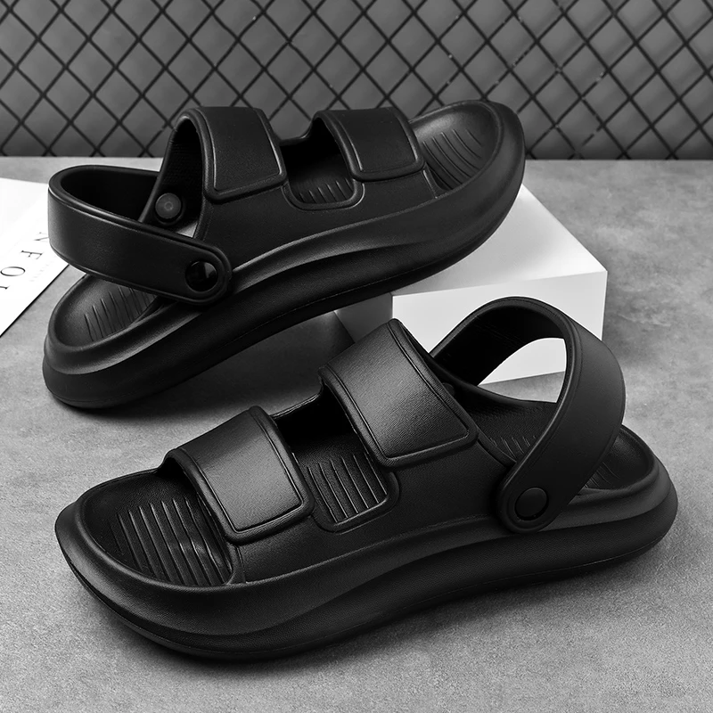 Summer Men Slippers EVA Soft Platform Slides Sneaker Borken Sandals Casual Beach Shoes Platform Designer Comfortable Slippers