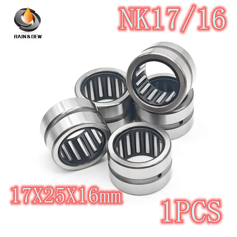 

1 шт. NK17/16 подшипник 17X25X16 мм игольчатые роликоподшипники с твердым воротником без внутреннего кольца NK7/10 HF2016 HF081412 EWC0608 EWC1012