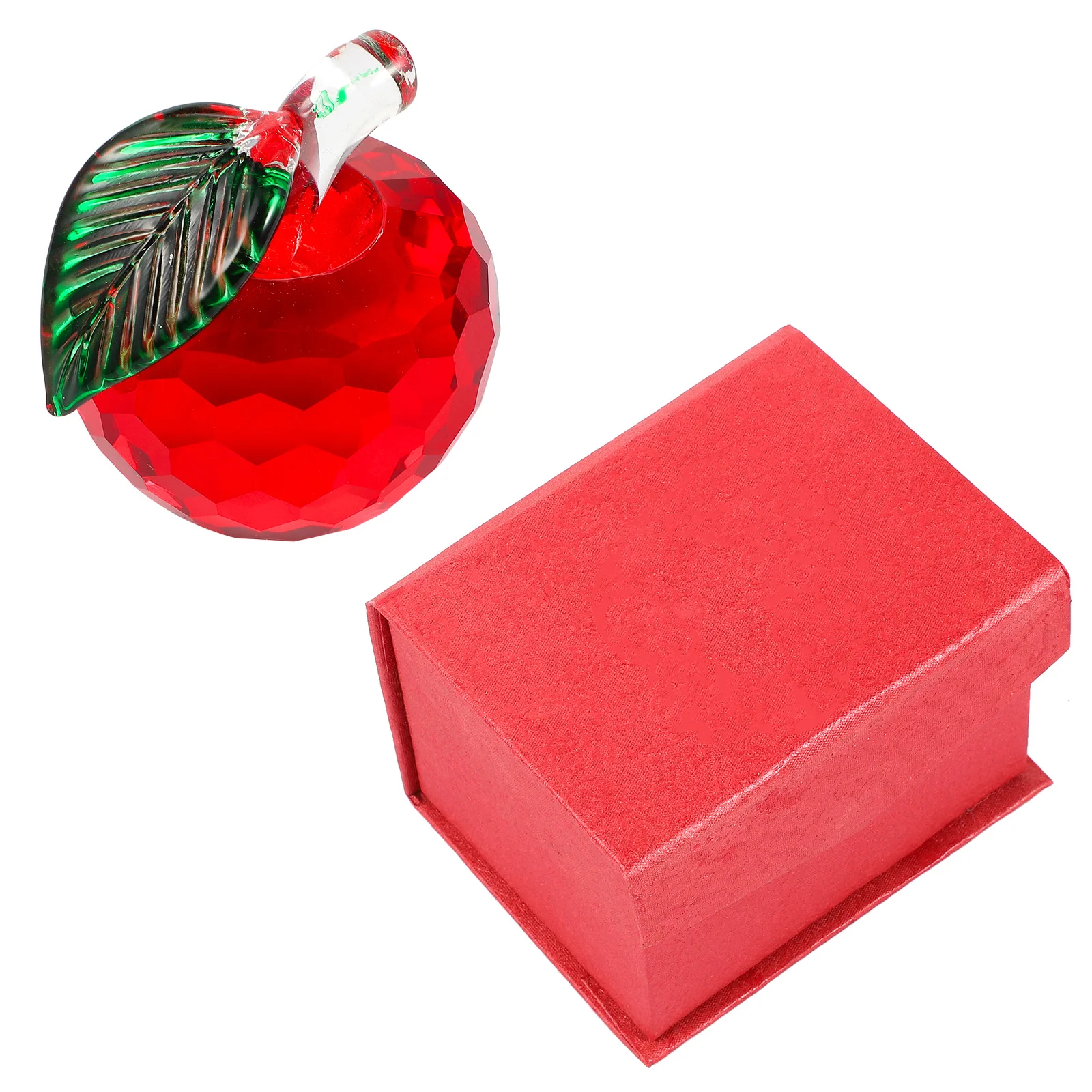 

1Pcs Crystal Apple Holiday Ornament - High-Quality Shiny Crystal Decor for Christmas Party, Table Centerpiece, Warm Festive