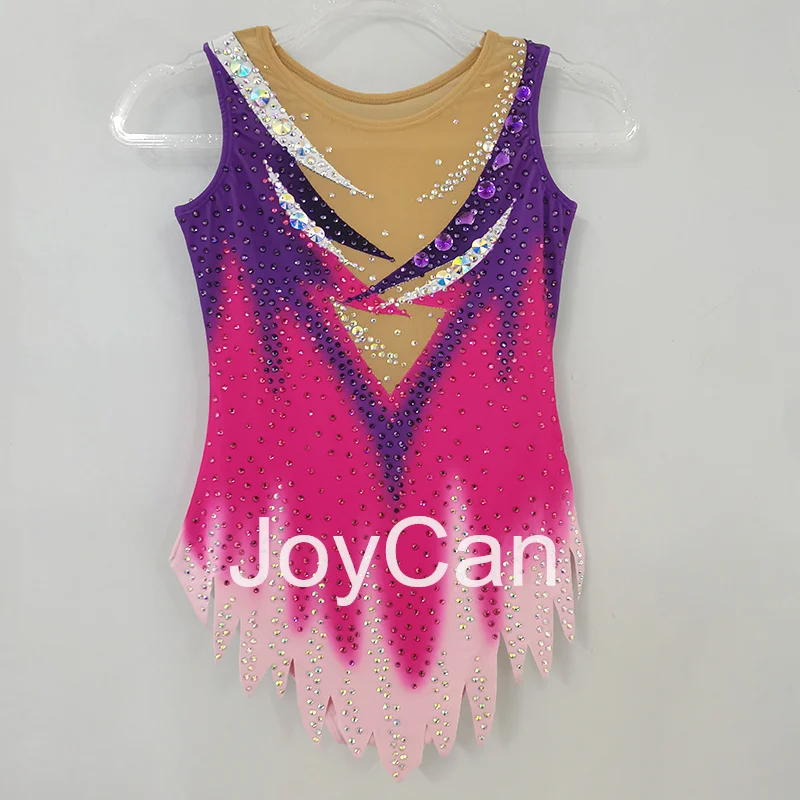 JoyCan Rhthmic гимнастические трико для девушек женщин розовый спандекс элегантная танцевальная одежда для соревнований