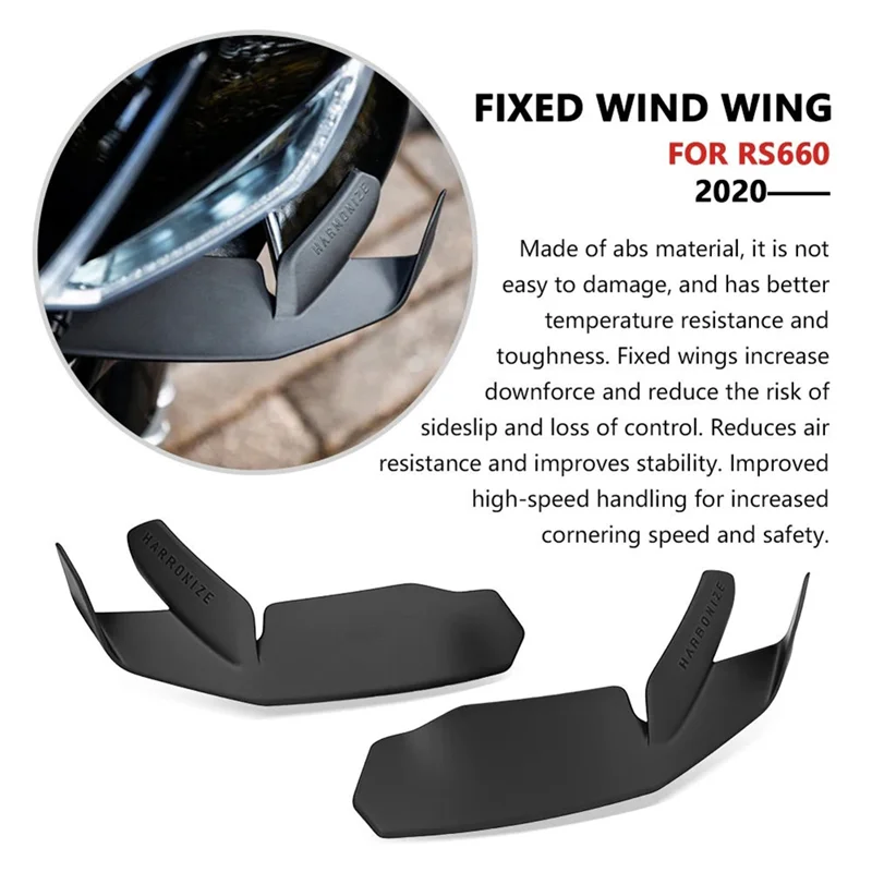 

Motorcycle Winglet Aerodynamic Wing Kit Side Wind Spoiler Side Wind Spoiler For RS660