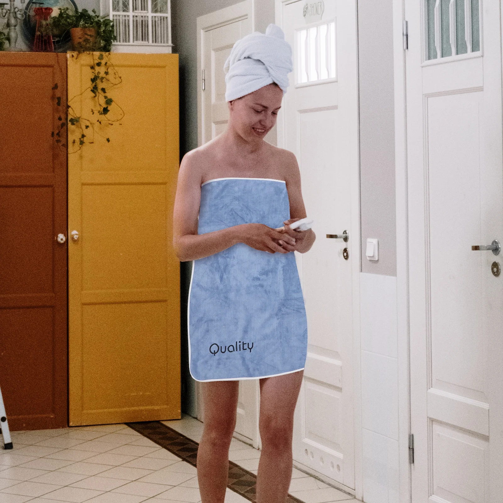 

1Pcs 140x70cm Bath Towel Large Size Fast Drying Water Absorption Comfortable Safe for Adults After Shower Swim Exercise