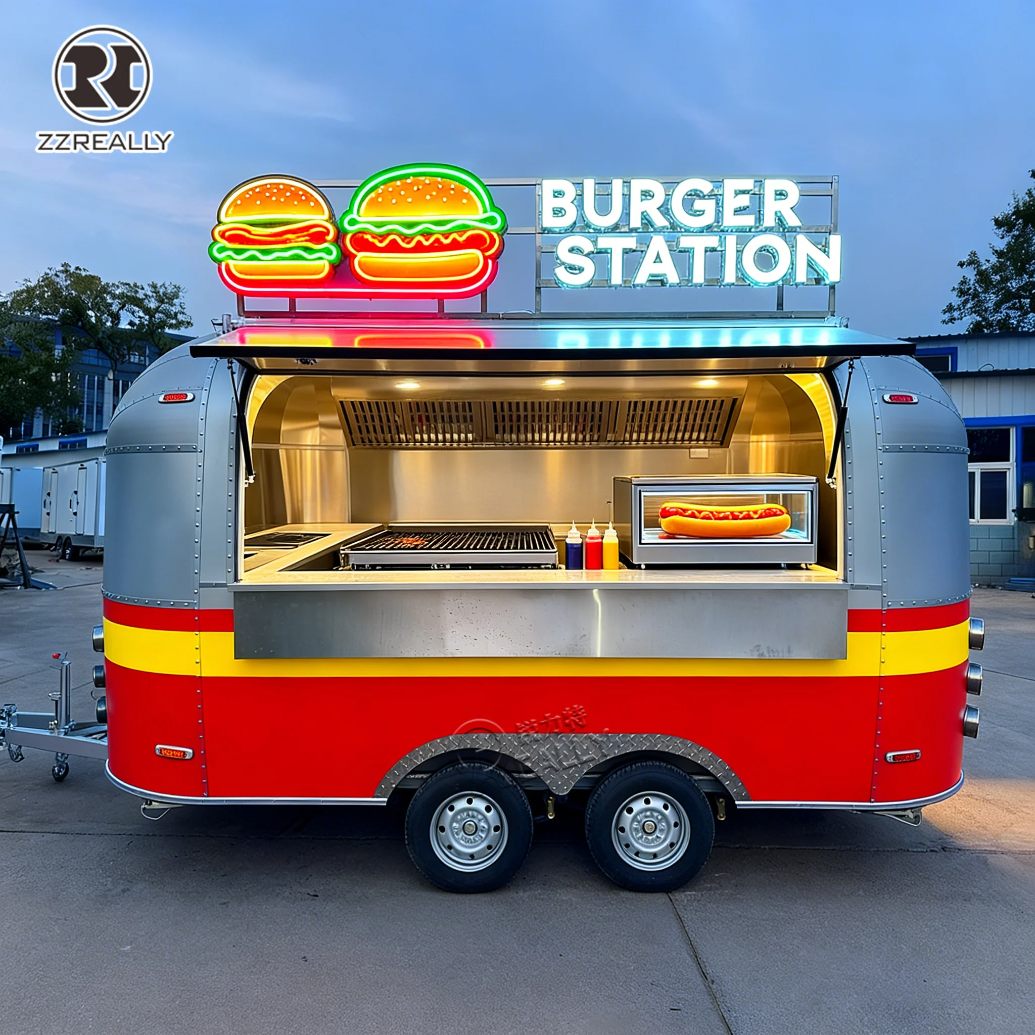 Customized Fast Food Coffee Bar Container Street Coffee Kiosk Outdoor Coffee Pizza Shop Kiosk Prefabricated Restaurant Container