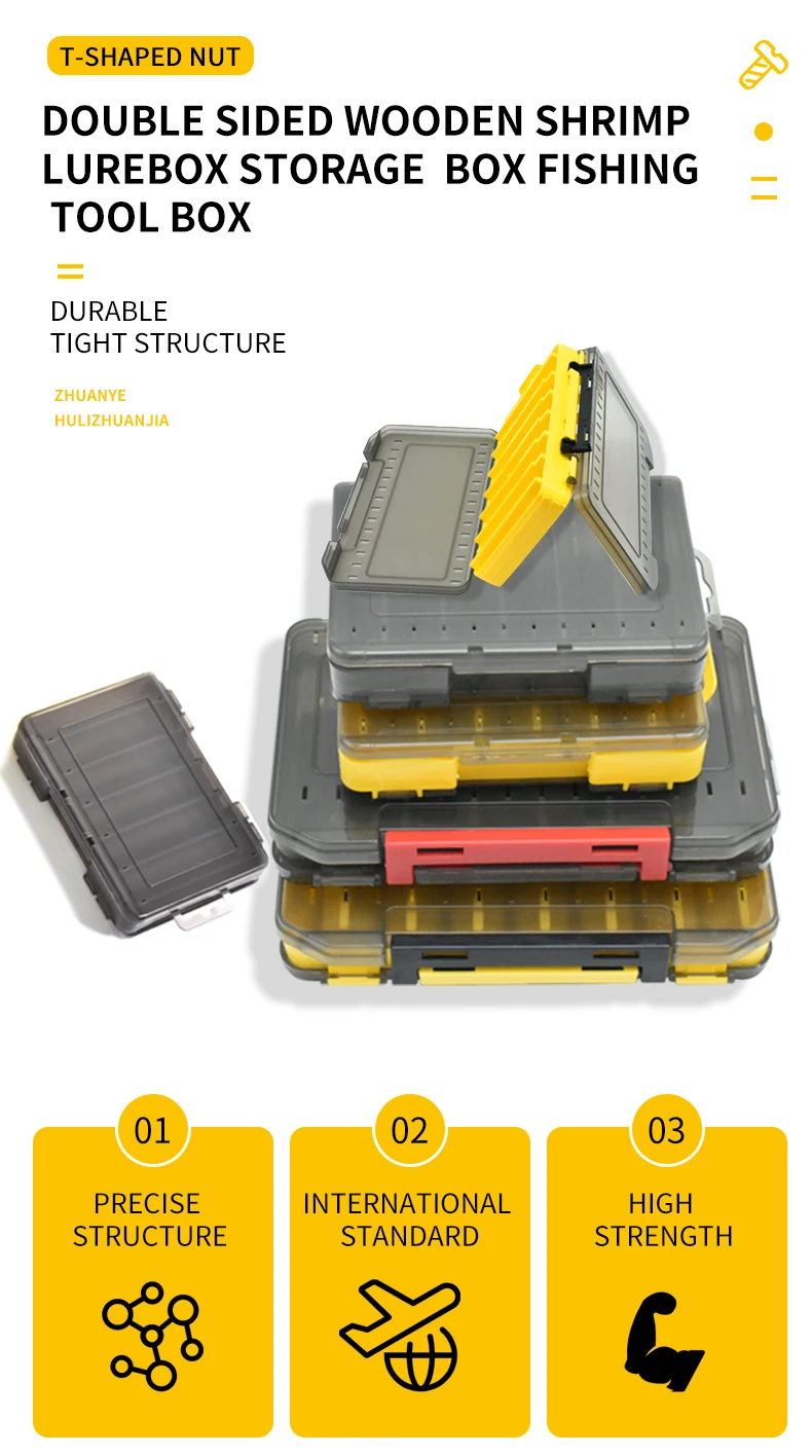 Angeln Lagerung Organizer Boxen Fischer Tackle Köder Angeln Lockt Tabletts Haken Werkzeug Container Kunststoff Box Für Karpfen Angeln Waren – Detail 2