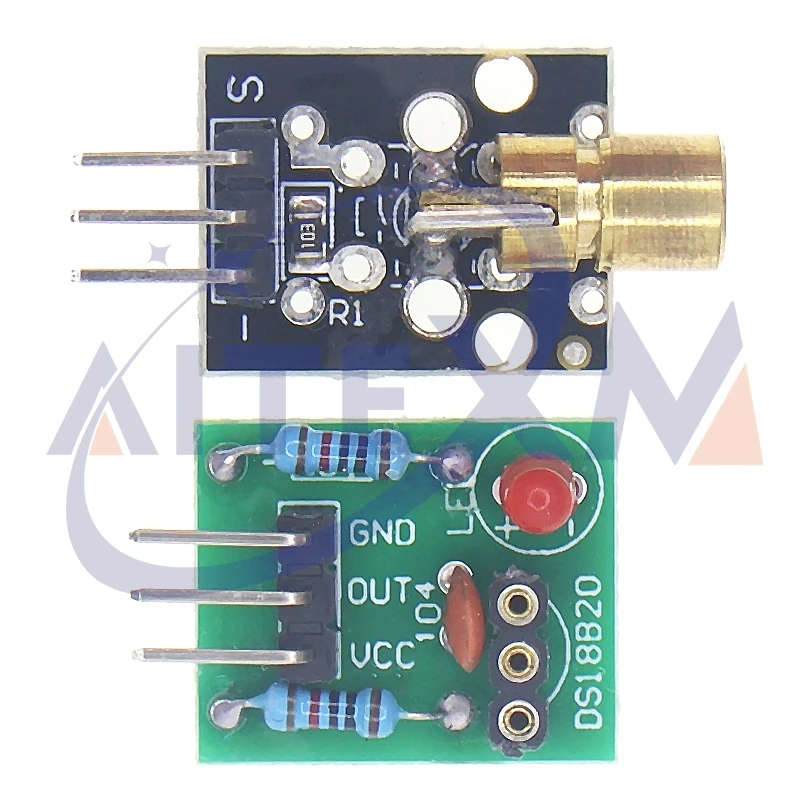 AITEXM ROBOT KY-008 650nm Laser Sensor Module Laser Transmitter Module Non-Modulator Tube Laser Receiver Module Kit For Arduino