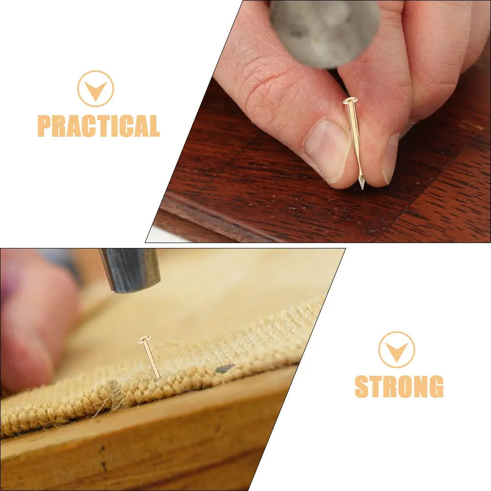

200 Pcs Brass Nails Decorative Fixing Thumbtack Copper Fixinng niture for Hanging