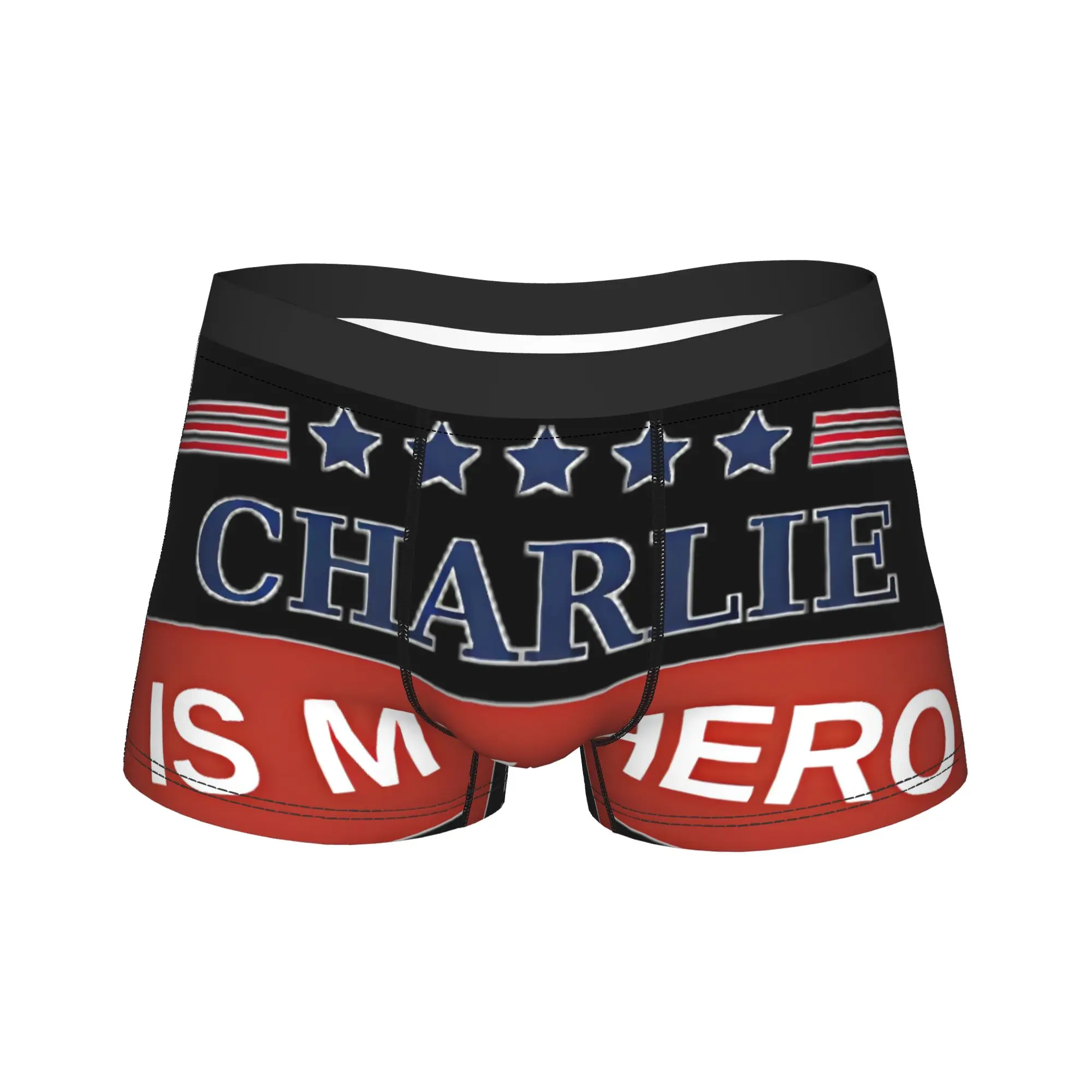 

Charlie Kirk Underwear Breathable Underpants Printing Shorts Briefs For Males Pouch Plus Size Boxer Shorts