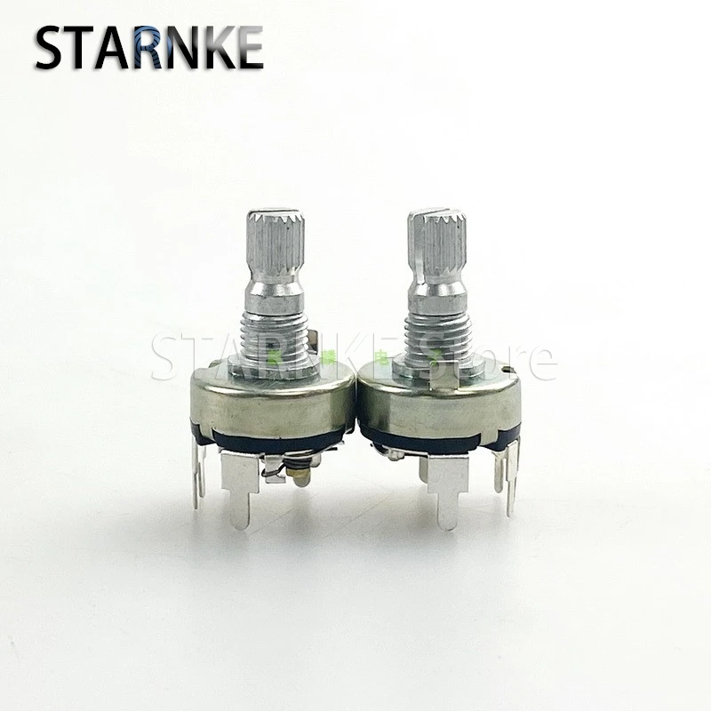 3PCS RV17 Type 5-Pin Vertical A50K With Switch Single Amplifier Audio Speaker Volume Adjustment Potentiometer Flower Shaft 15mm