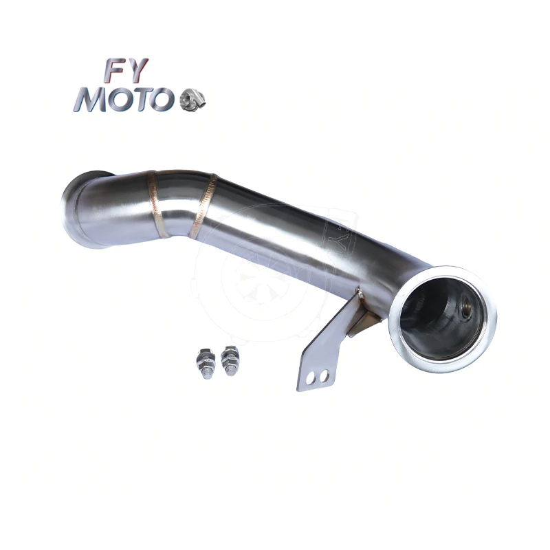 SS304 High Flow Exhaust Downpipe For Mercedes M274 W205 W212 W213 GLK260 C E Class 2015+ Tuning Parts