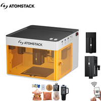 Atomstack P1 5W Diode 1.2W Infrared Dual Laser Mini Wifi for Dog Tags Paper Leather Wood Stone Logo Laser Engraving Machine