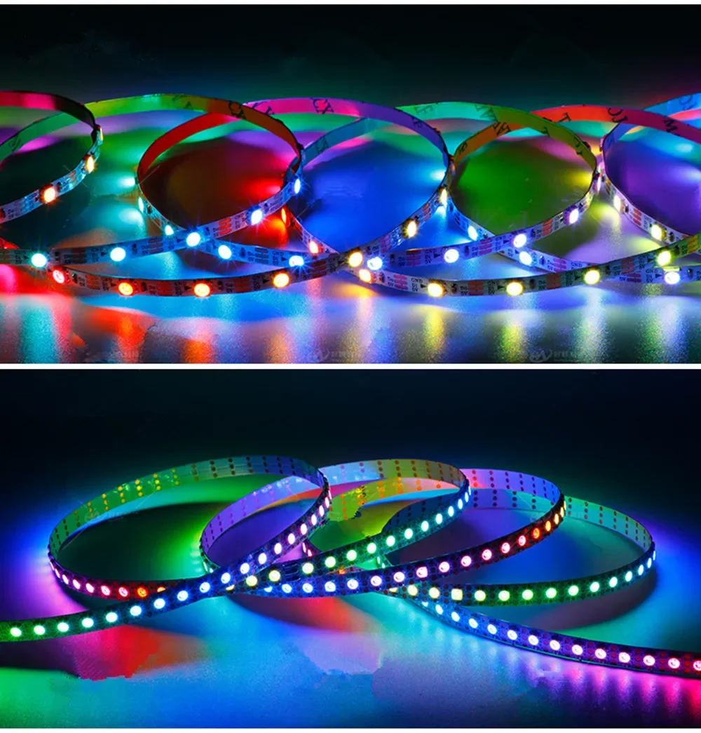 4mm5mm Narrow Width PCB WS2812B Pixel LED Strip Individually Addressable RGB Pixel Strip IP20 5V 60leds/m