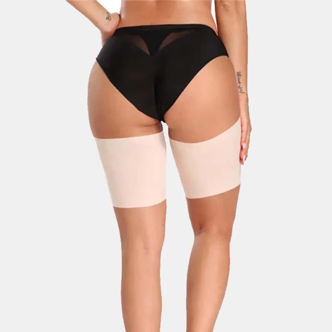 1Pair Nylon Thigh Brace Elastic Anti-Chafing Thigh Compression Sleeve Unisex Non-Slip Upper Leg Wraps Support for Sport