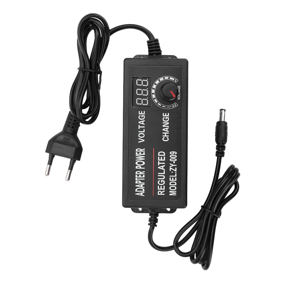 AC100V-240V to DC3V-12V/24V Adjustable Voltage Adapter Digital Display Power Supply Universal Adapter Overcharge Protection