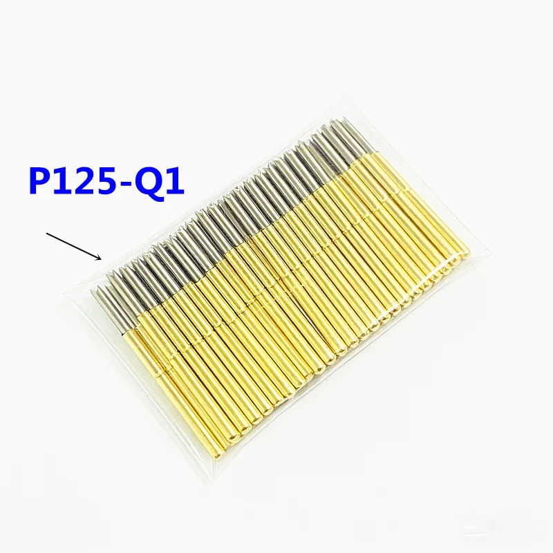 100PCS/Pack P125-Q1 Four-tooth Plum Blossom Probe 2.02mm Spring Test Pin ICT Test Rack Thimble