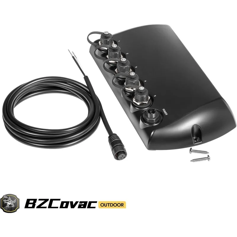 -1 AS ETH 5PGL Ethernet Switch for Humminbird - 5 Port Gigabit Network Hub for XPLORE, APEX, SOLIX, Helix G4N & G3N Fish F