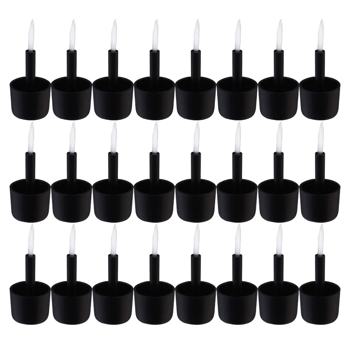 

200 Pcs Nail Polish Brush Black and White Practical Lip Gloss Small Useful Women's