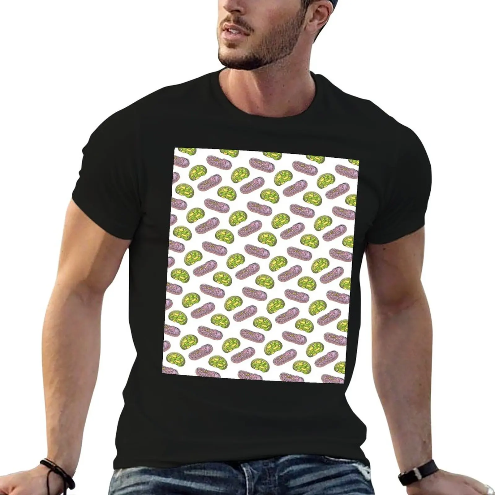

100% Pattern T-Shirt man funny Chloroplast shirts man shirts cotton t t Mitochondria cotton and for