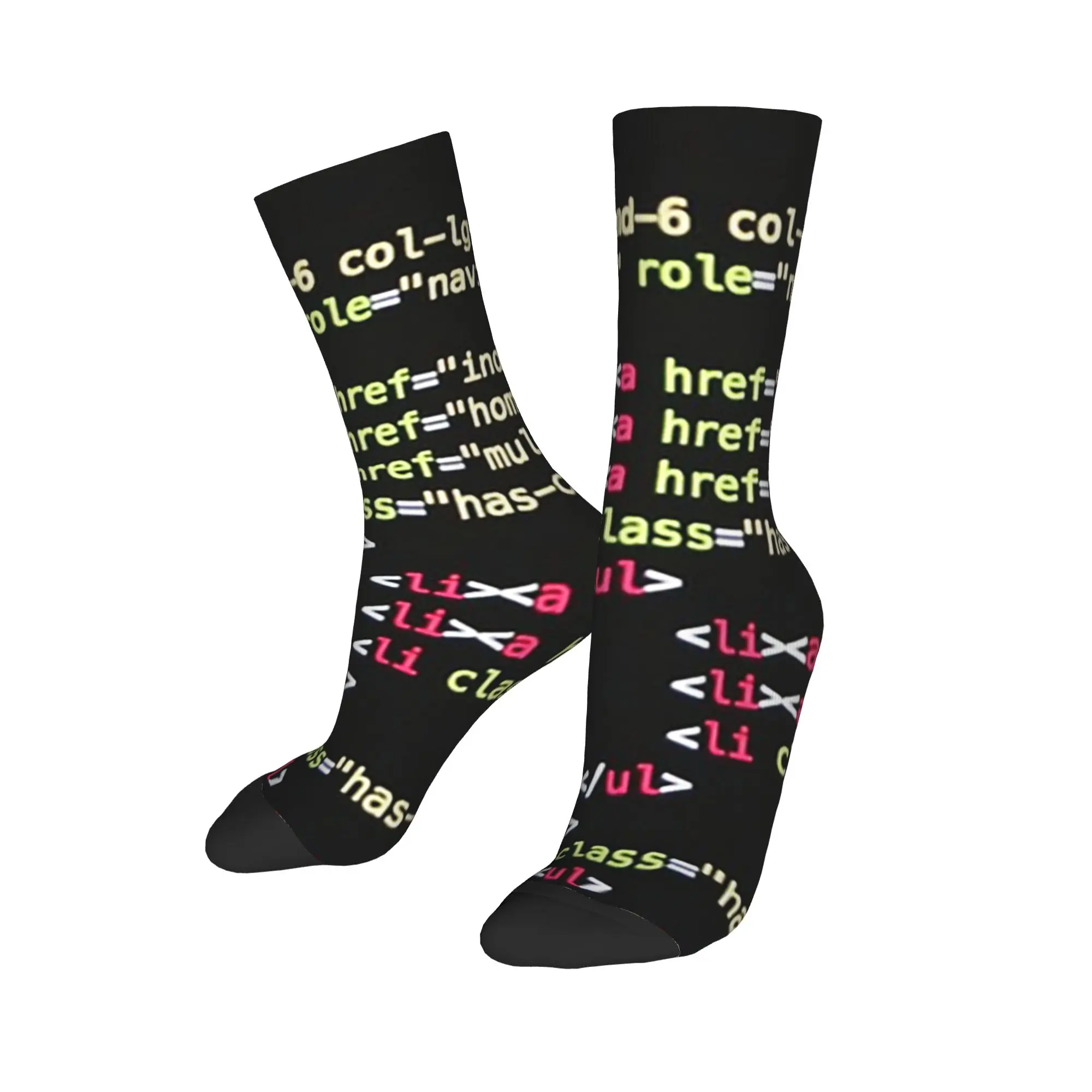

All Seasons Crew Stockings Java Script Code Coding Programmer Socks Harajuku Hip Hop Long Socks Accessories for Men Women Gifts