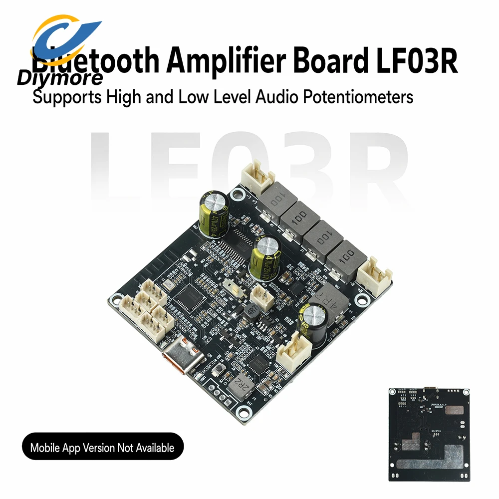 Bluetooth Amplifier Board 7.4V Boost 2×25W Stereo High Low Tone Knob Type-C For DIY Portable Outdoor Desktop Speaker Module