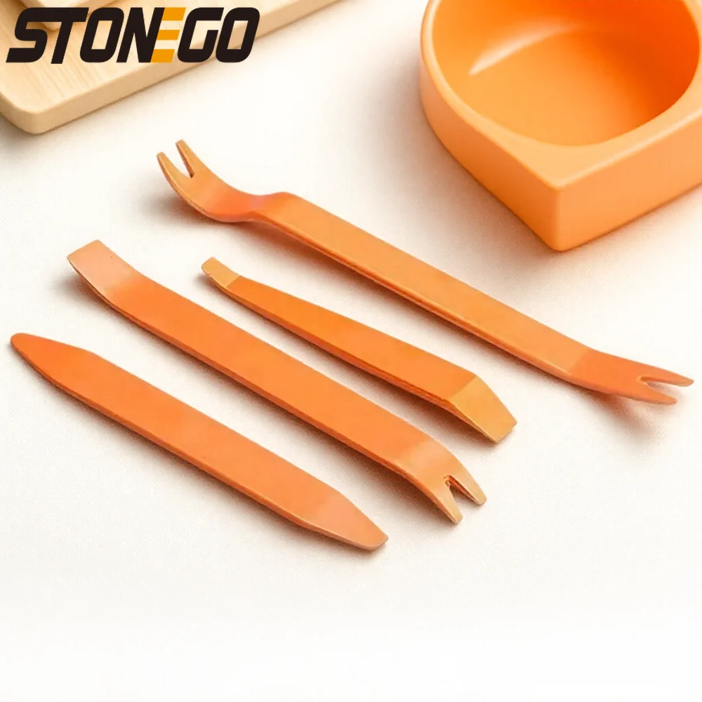 4 in1 مجموعة أدوات إزالة حواف الباب التلقائي مجموعة أدوات تفكيك إصلاح البلاستيك الداخلي للسيارة أدوات الملاحة عالية الجودة لسهولة الاستخدام