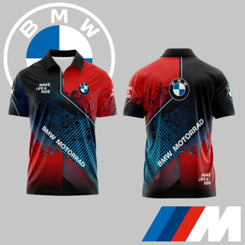 

Быстросохнущая рубашка-поло BMW Car, удобная и повседневная высококачественная футболка с короткими рукавами, подарок для любителей автомобилей, вентилятор автомобиля, поло-поло Moto