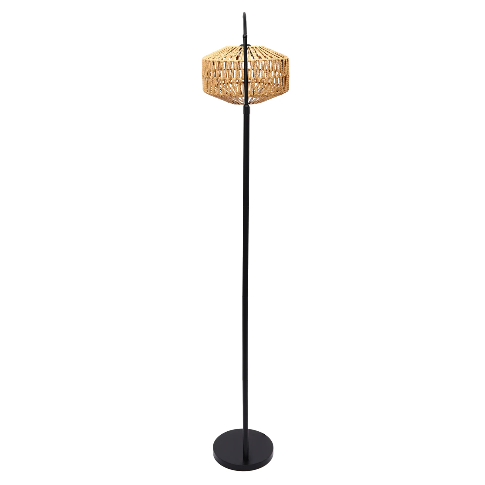 Bohemian Design LED Floor Lamp Home Decor Fixtures Rattan Floor Light No Light W/Standard Lamp Holder Foot Switch for  Bedroom