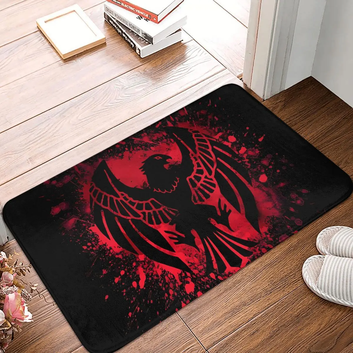 Black Eagle Splatter Non-Slip Carpet Doormat Living Room Bath Mat Entrance Door Decor Rug