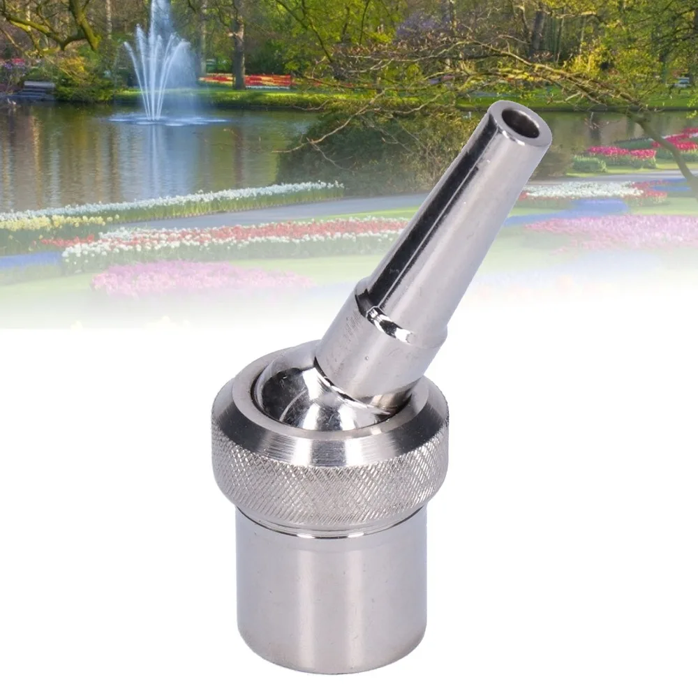 G1/2 Female Thread Fountain Nozzle Silver Easy Installation Direction Jet Nozzle 304 Stainless Steel Adjustable