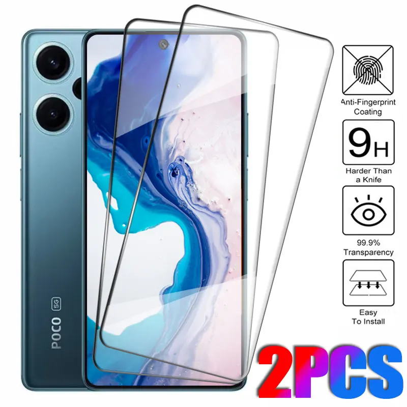 

2 шт. противоударное закаленное стекло для Xiaomi Poco C3 C31 C50 C55 C61 защита для экрана POCO F3 F4 F5 GT M2 M4 M6 защитное стекло
