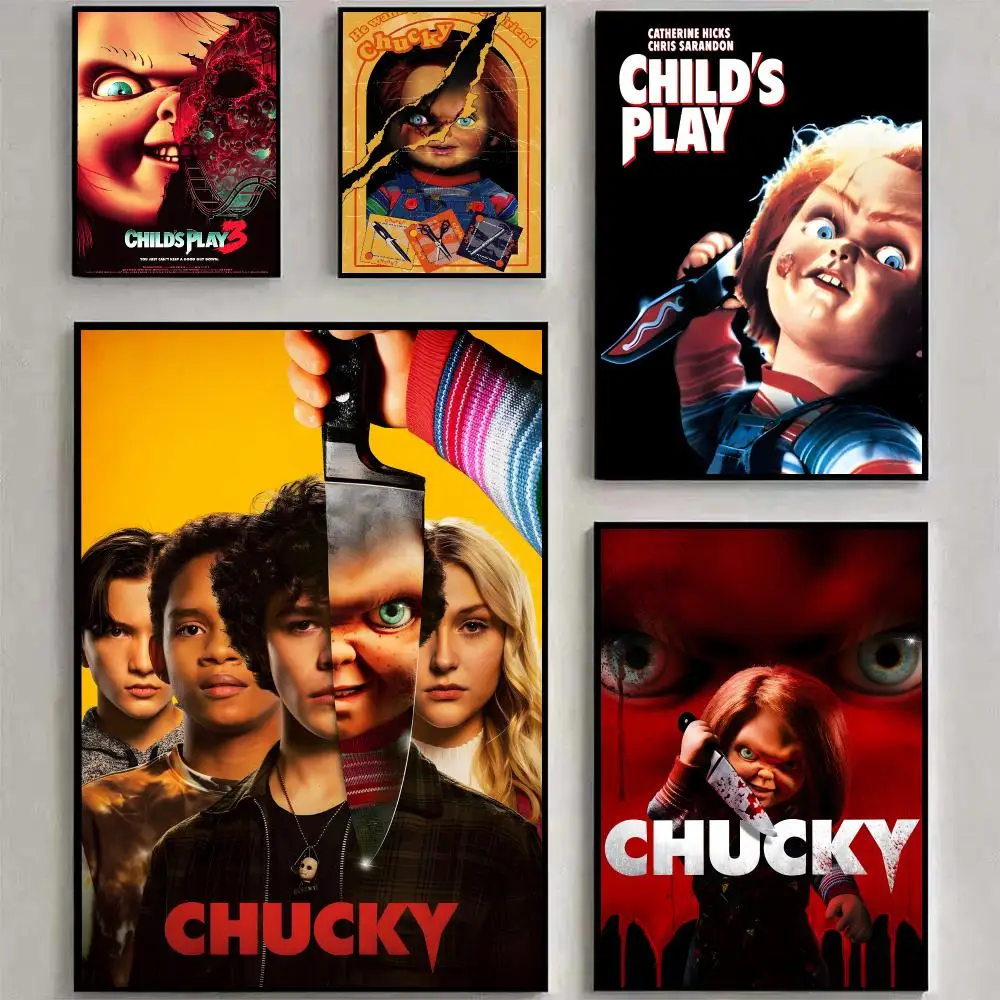 C-Chucky Poster Home Living Bed Room Bar Hallway Sticky Wall Art Printing Waterproof Aesthetic Decor